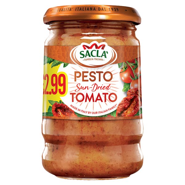 Sacla Sun-Dried Tomato Pesto Pm £2.99 190g