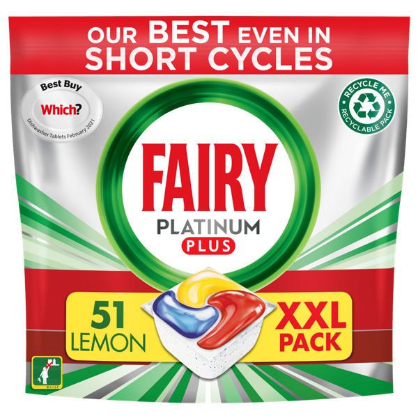 Fairy Dishwasher Platinum Plus Lemon 51 Pack We Get Any Stock