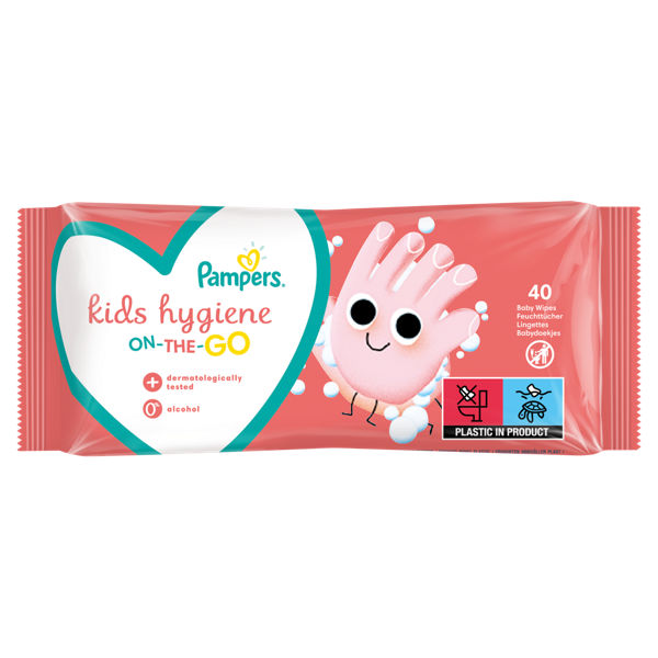 Pampers On The Go Hygiene Baby Wipes 40s