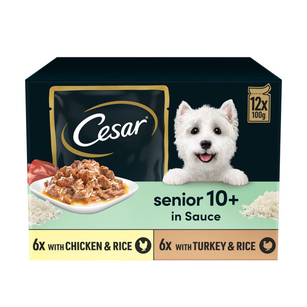 Cesar Senior Dog Pouches Mixed Selection In Sauce 100g