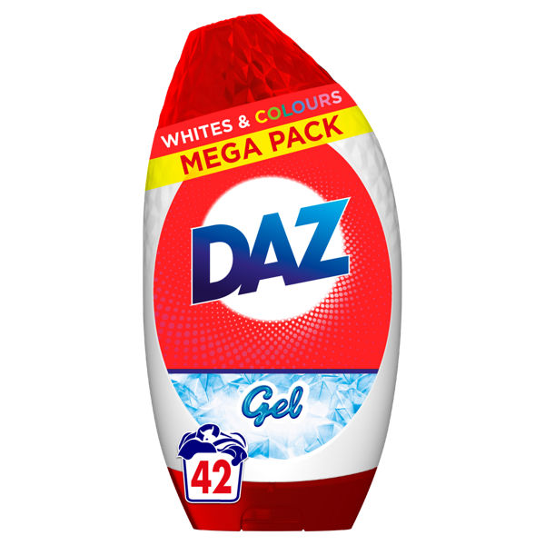 Daz Liquid Laundry Detergent Gel 1.47L 42 Washes, Whites And Colours