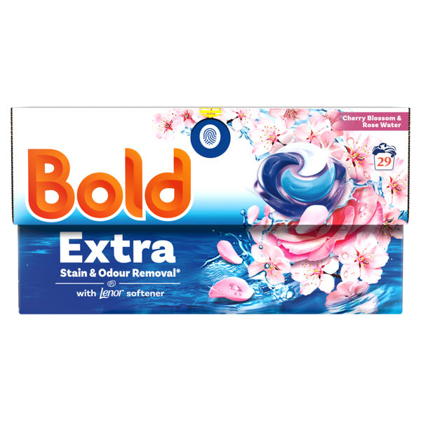 Bold All in 1 Platinum Pods Washing Liquid Capsules Cherry Blossom 29 Washes