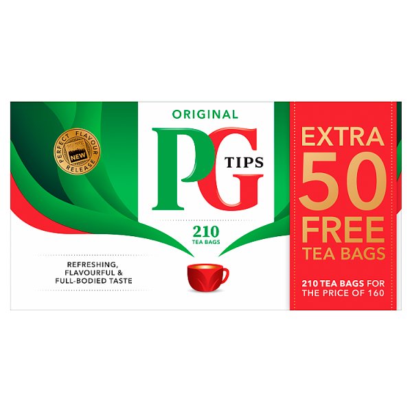 PG Tips 210 Original Black Tea Bags 609g