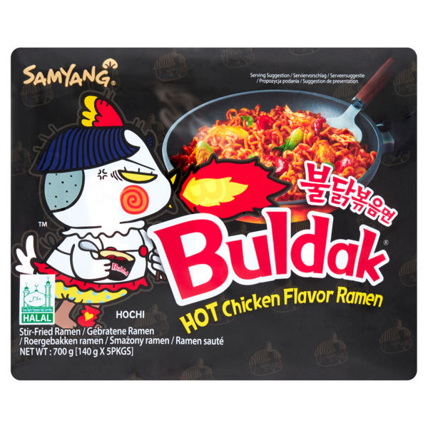 Samyang Black Buldak Hot Chicken Flavour Ramen 5x140g