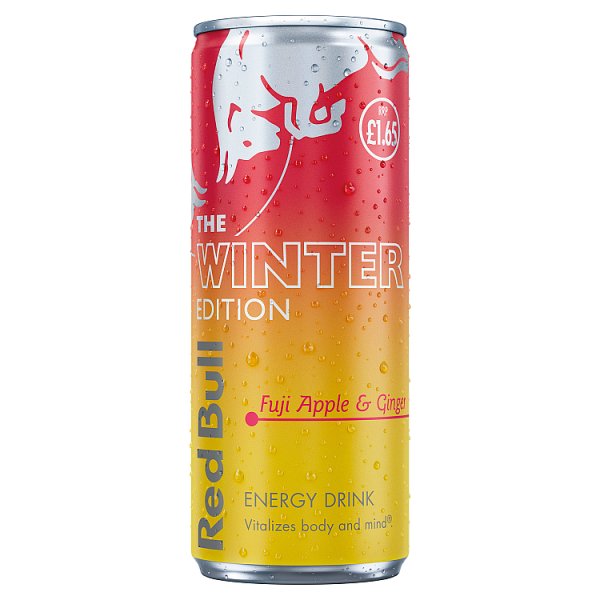 Red Bull Energy Drink Winter Edition Fuji Apple & Ginger Pm £1.65 250ml